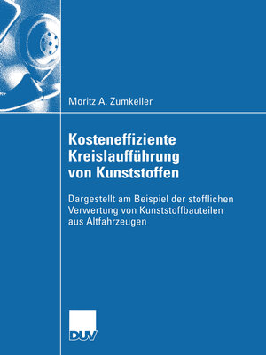 cover image of Kosteneffiziente Kreislaufführung von Kunststoffen